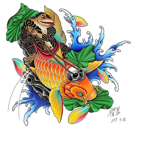 刺青鯉魚意義|【鯉魚刺青意思】揭秘鯉魚刺青深意：傳統與象徵的交。